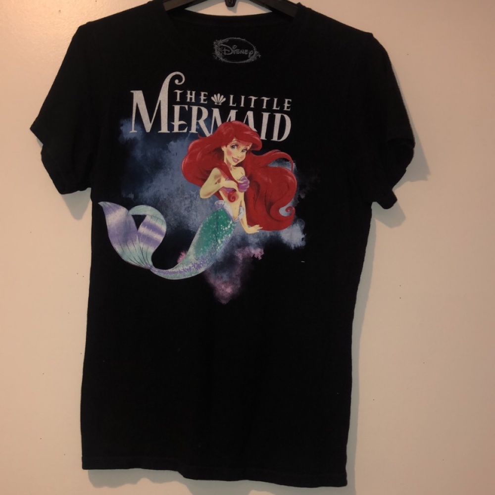 cute black little mermaid disney shirt